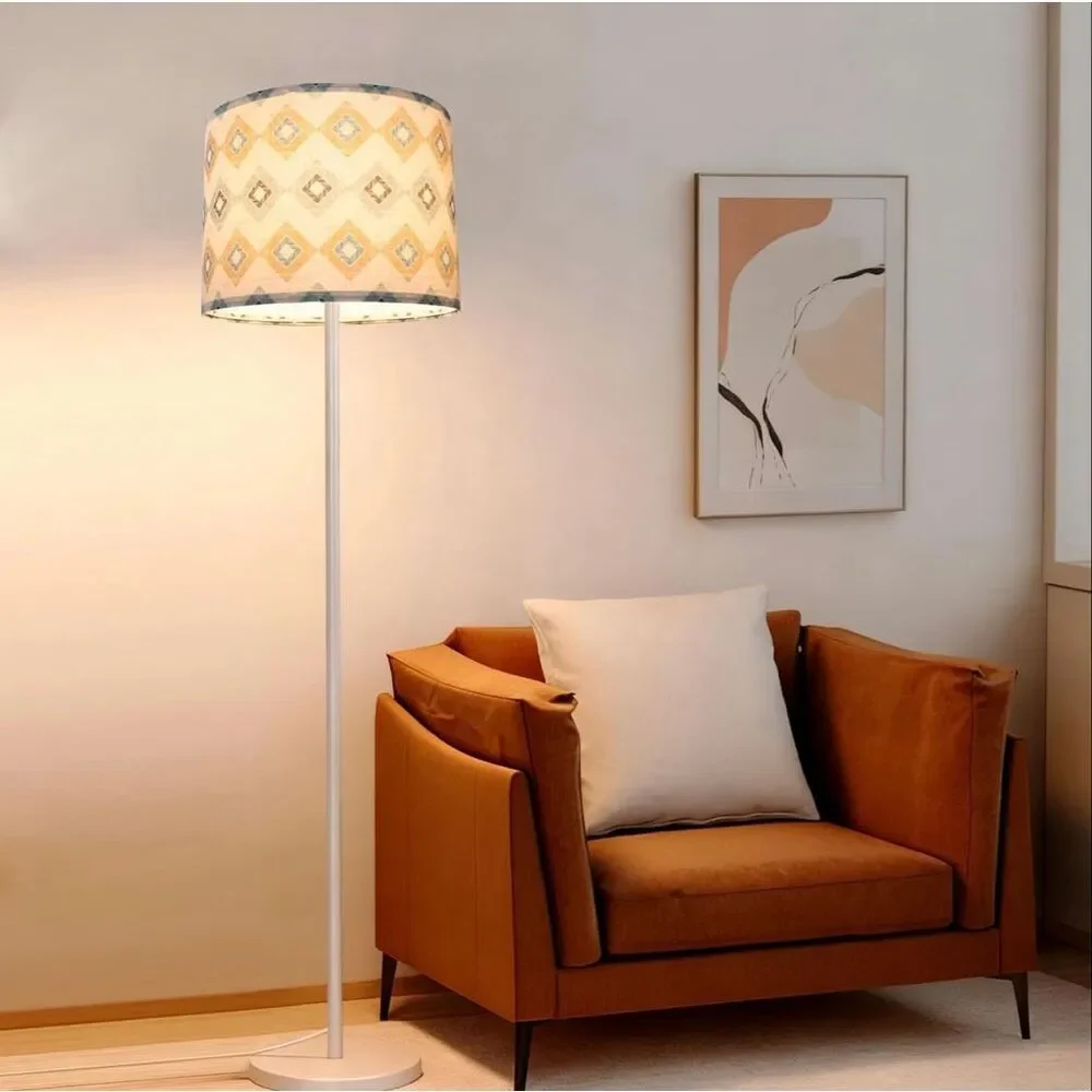Bohemian style Drum floor lamp shade replacement